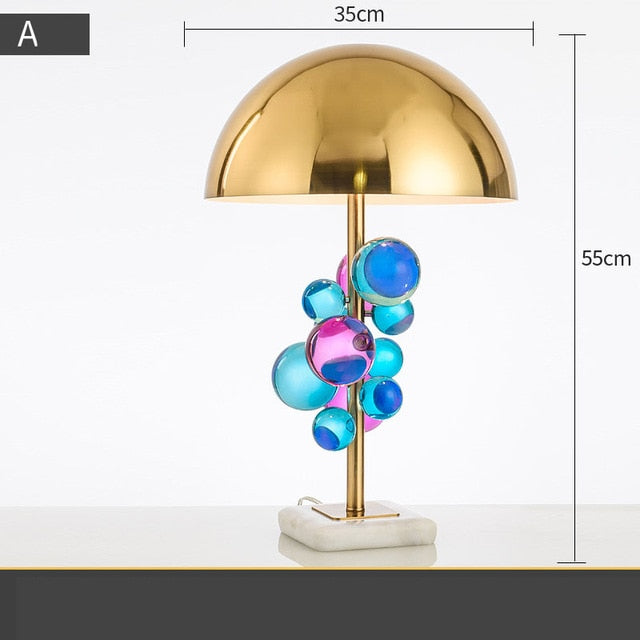 Glass Bubble Style Table Lamp