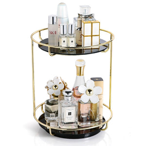 Stackable Glass Cosmetic Organizer Storage Rack