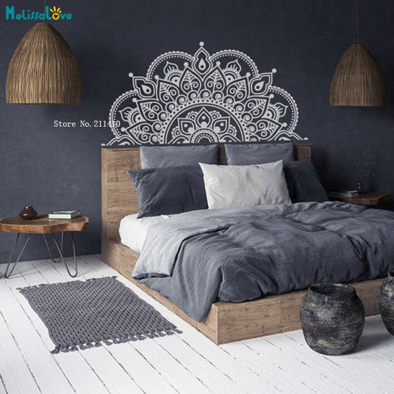 Half Flower Mandala Vinyl Wall Decal