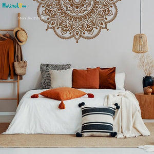 Half Flower Mandala Vinyl Wall Decal