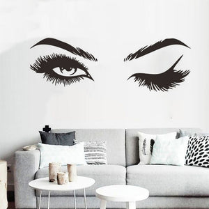 Ooo La Lashes & Brows Vinyl Fashion Wall Decal