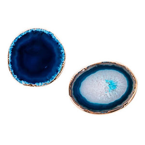 Blue Agate Slice Teacup Coaster