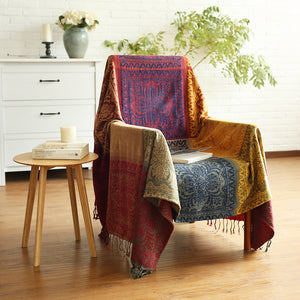 Retro Chic Chenille Throw Blanket